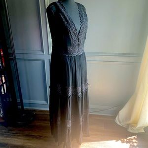Black eyelet tiered dress.  NWT Size L